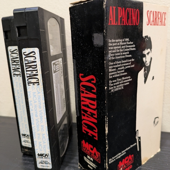Scarface VHS Tape - Black and White Cover - Picture 6 of 8